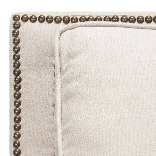 SAFAVIEH Karsen Club Chair With Brass Nail Head | Taupe |