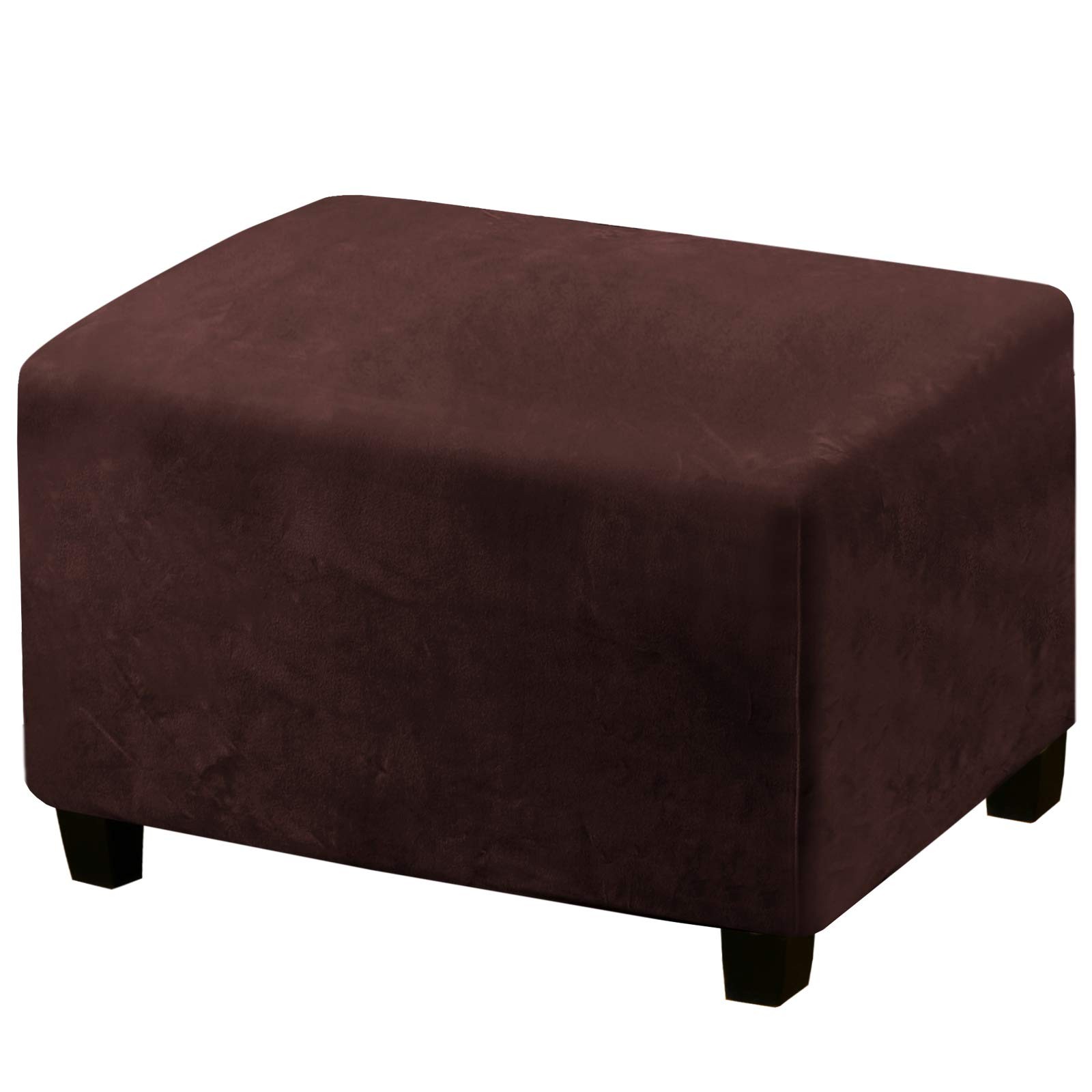 Princedeco Real Velvet Plush Ottoman Cover Soft Rectangle Folding Storage