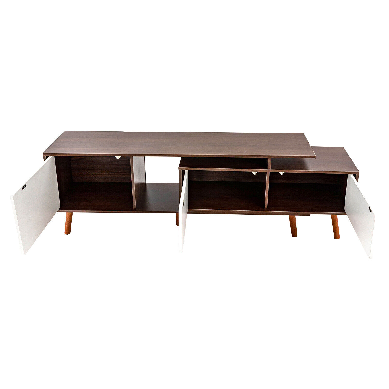 Modern TV Stand Entertainment Side Unit 3 Doors MDF Storage Cabinet Furniture