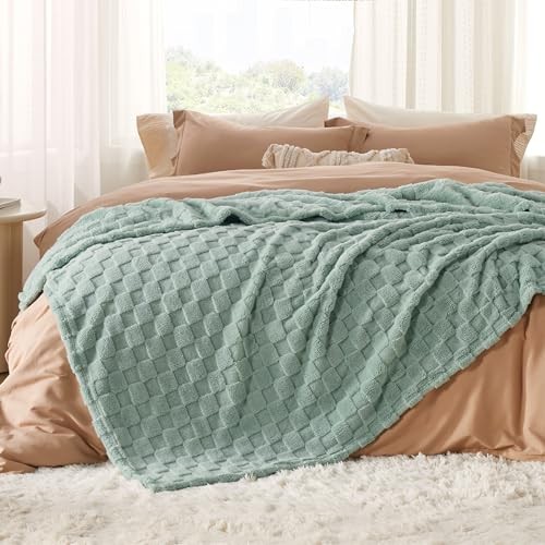 Bedsure GentleSoft Full Size Blankets for Bed – Full (84″ X 90″) 01 Sage Green