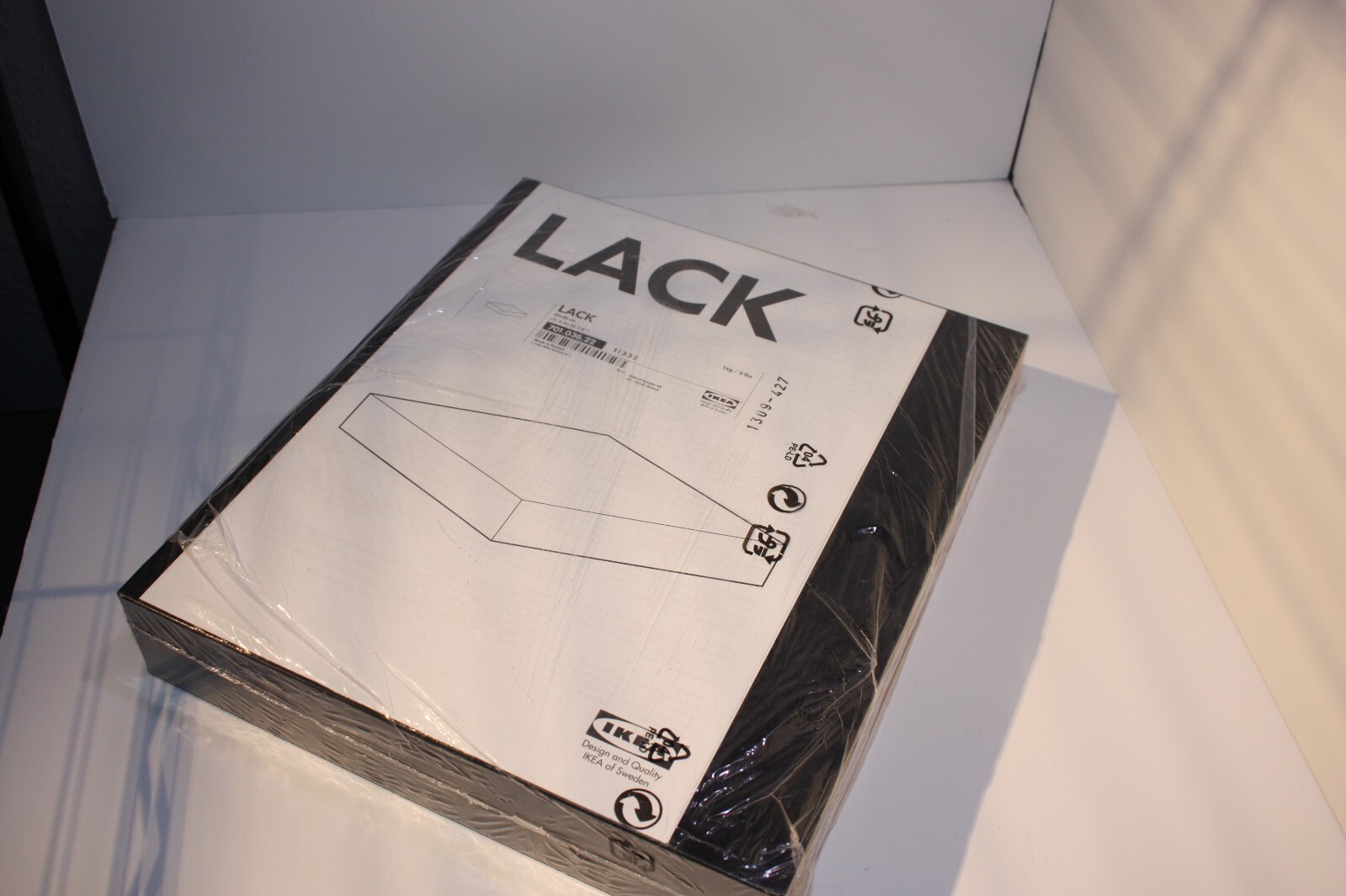 NEW IKEA Discontinued Lack Floating Black Wall Shelf 30x26cm 11.75x 10.25