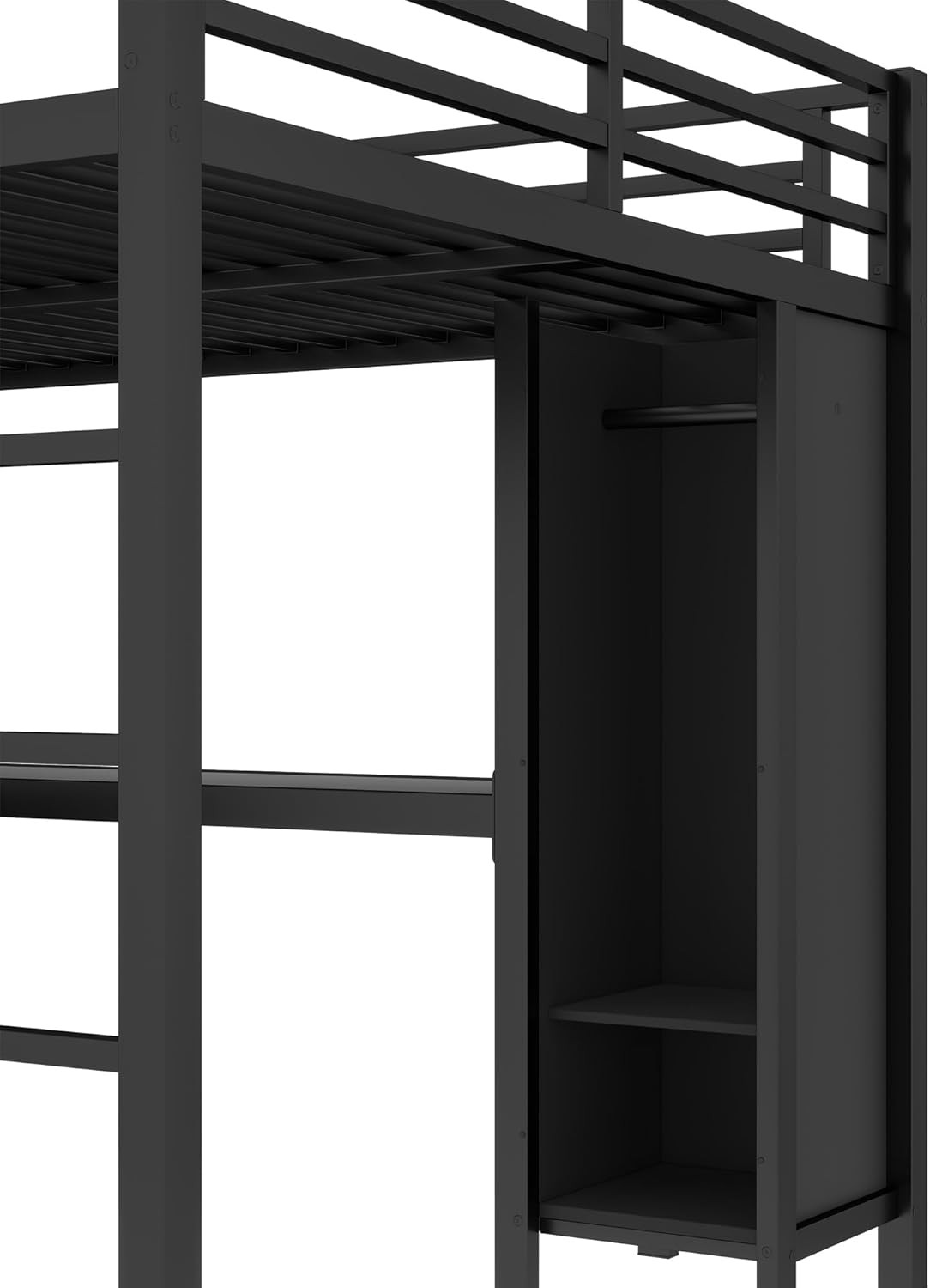 Stylish Queen Loft Bed with Wardrobe, Desk, Storage – Perfect for All Ages!