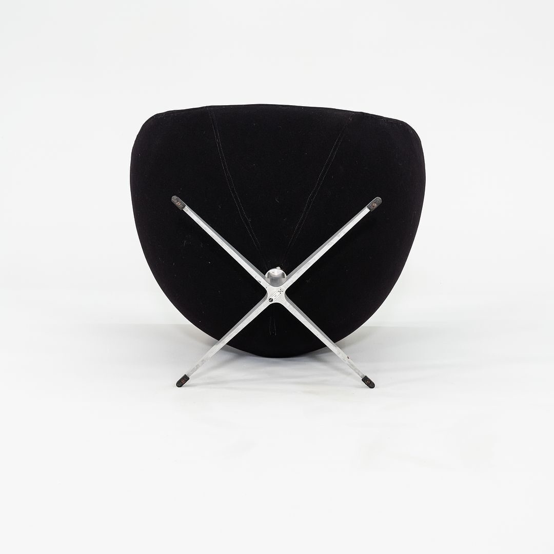 1967 Arne Jacobsen for Fritz Hansen Egg Chair and Ottoman Black Made in Denmark