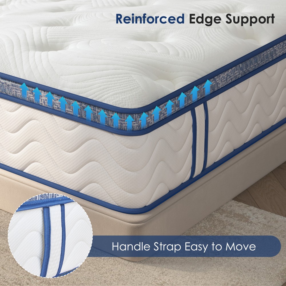 Hybrid Mattress 10″ / 12 ” King Queen Mattress,Individually Pocketed Innerspring