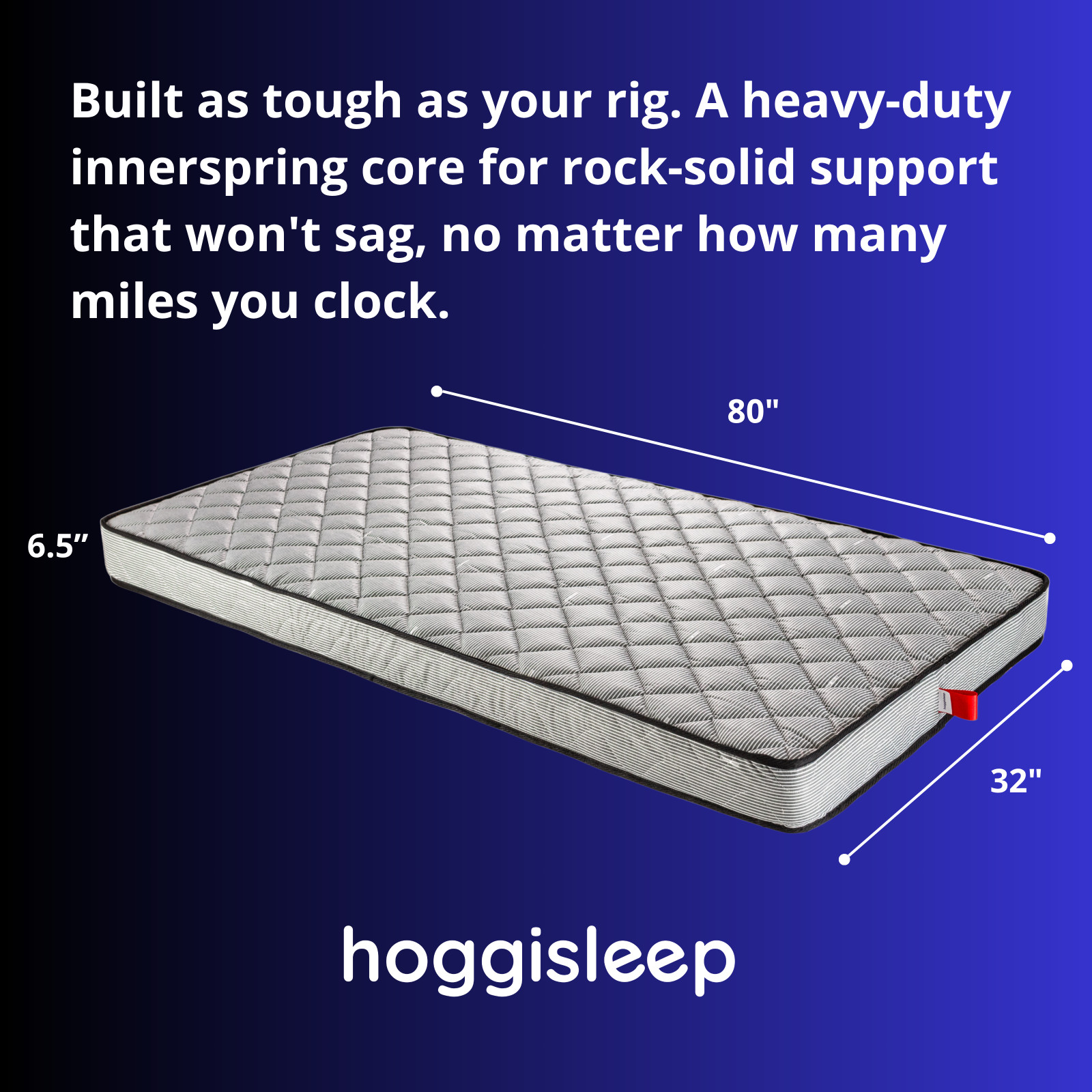 6.5 Inch Semi Truck Mattress, Multi-Size, Innerspring, Medium-Firm, hoggisleep