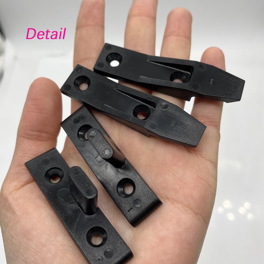 8 Sets Black Furniture Suspension Fitting Panel Joint Bracket Plastic