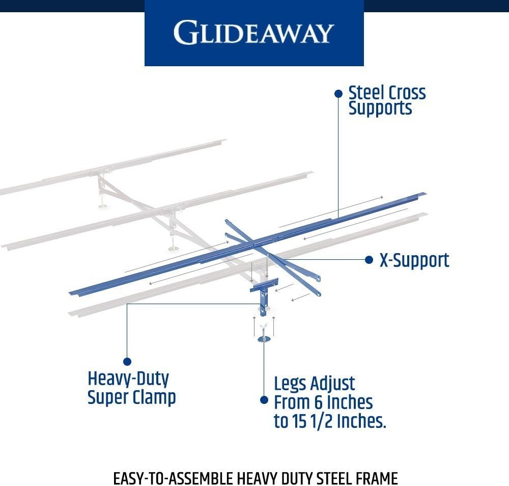 X-Support Bed Frame Support System, Adjustable, Fits All Bed Sizes