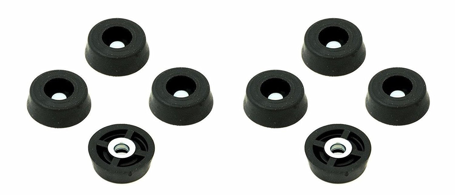 8PCS Small Extra Soft Round Rubber Feet Bumper 0.25×0.67 Inch Non Skid Food Safe