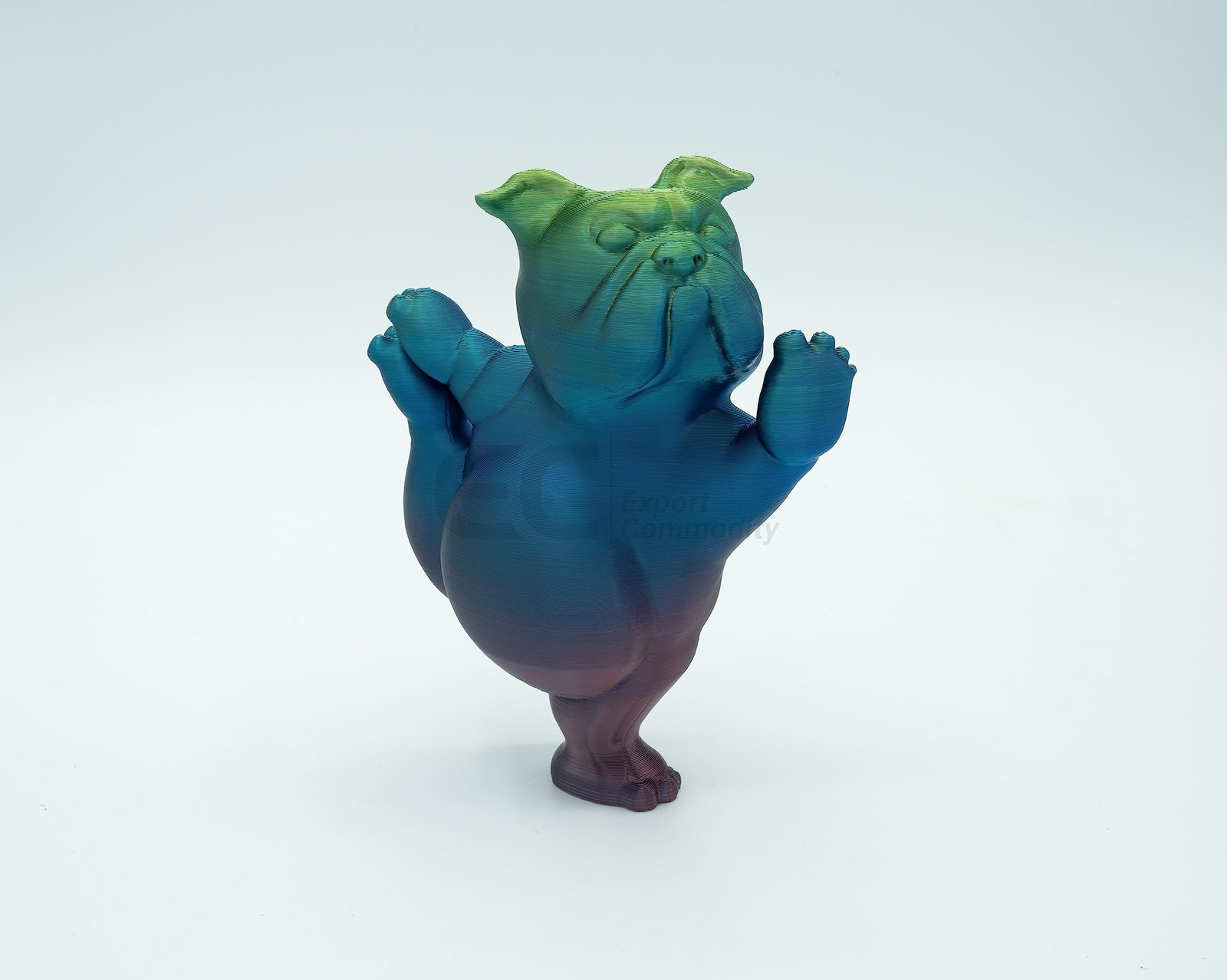 Made in America Yoga Pups in Poses: 3D Printed English Bulldogs Embracing Peace