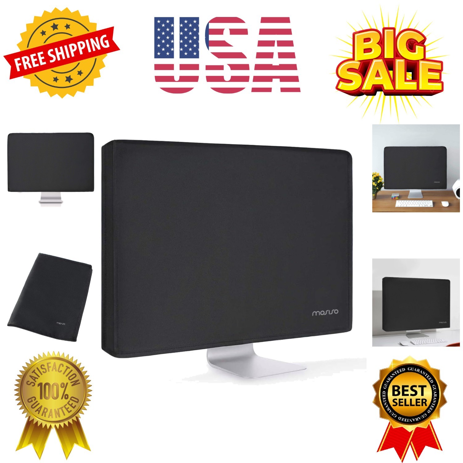 Monitor Dust Cover 26, 27, 28, 29 inch Anti-Static Dustproof LCD/LED/HD Panel…