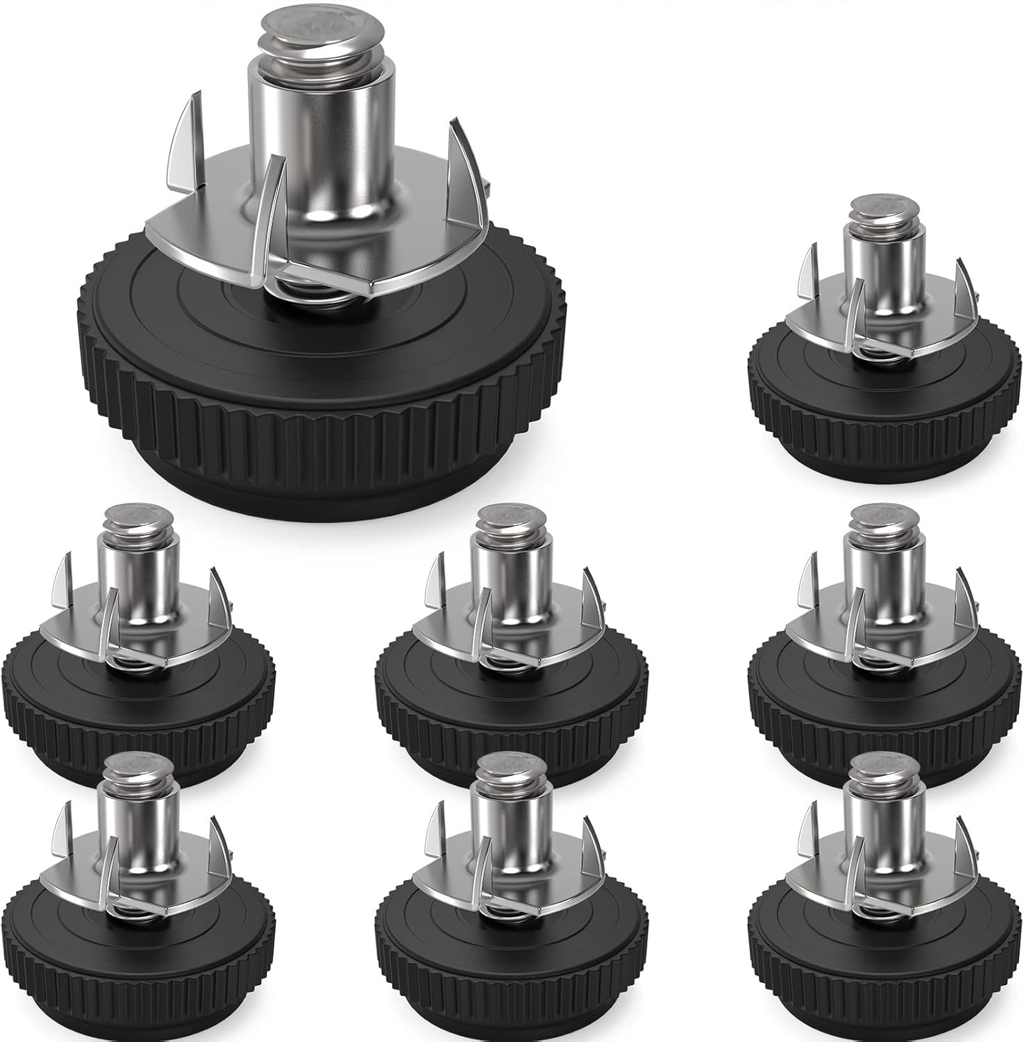 ONEHOME 8 Pack 5/16-18 Stainless Steel Adjustable Threaded Furniture Leg Levelin