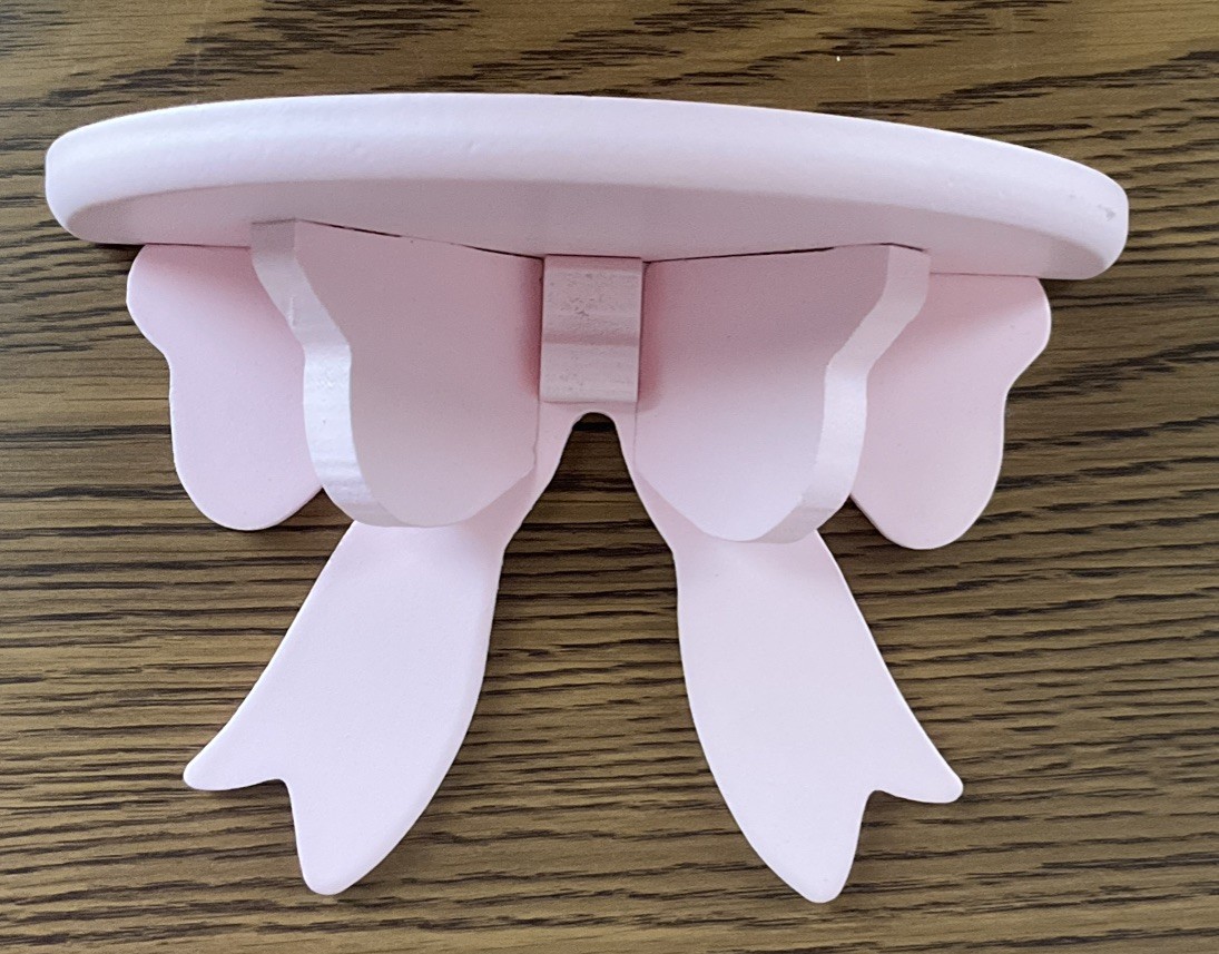 Pink Wall Shelves, Hanging Shelf Wall Bows, Rack Room Storage Holder for Book…