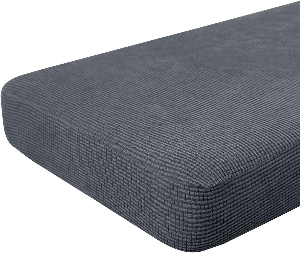 Stretch Couch Cushion Covers Waterproof Sofa Seat Slipcover Light Grey Large