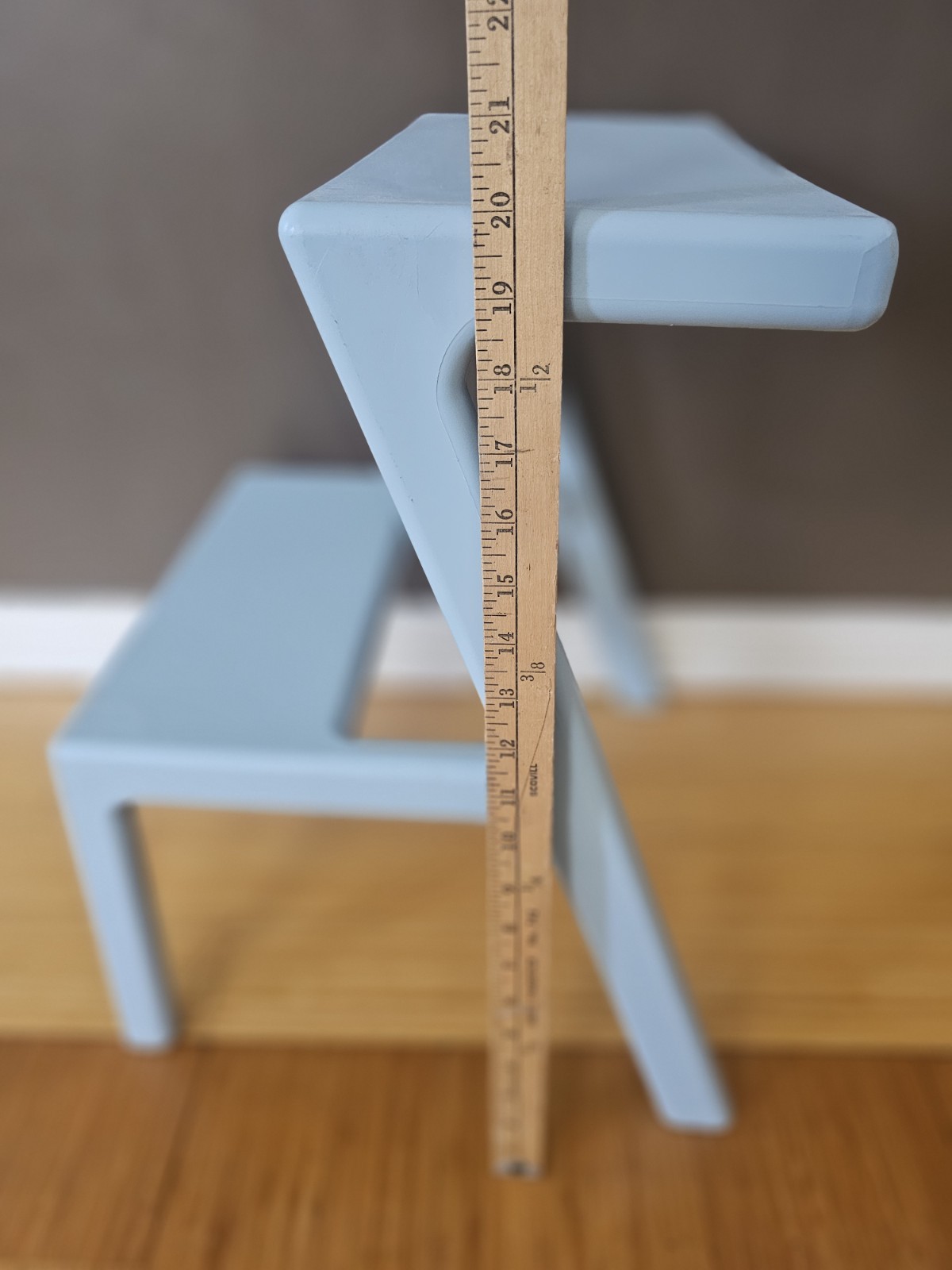 IKEA RARE Chris Martin Masterby Powder Blue Plastic Step Stool Made In Italy