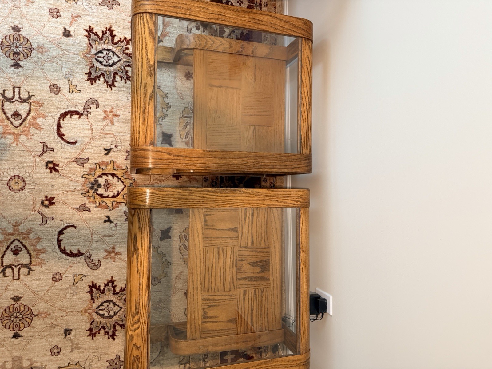 Vintage 1980s Lou Hodges Style Bentwood Oak Side Tables