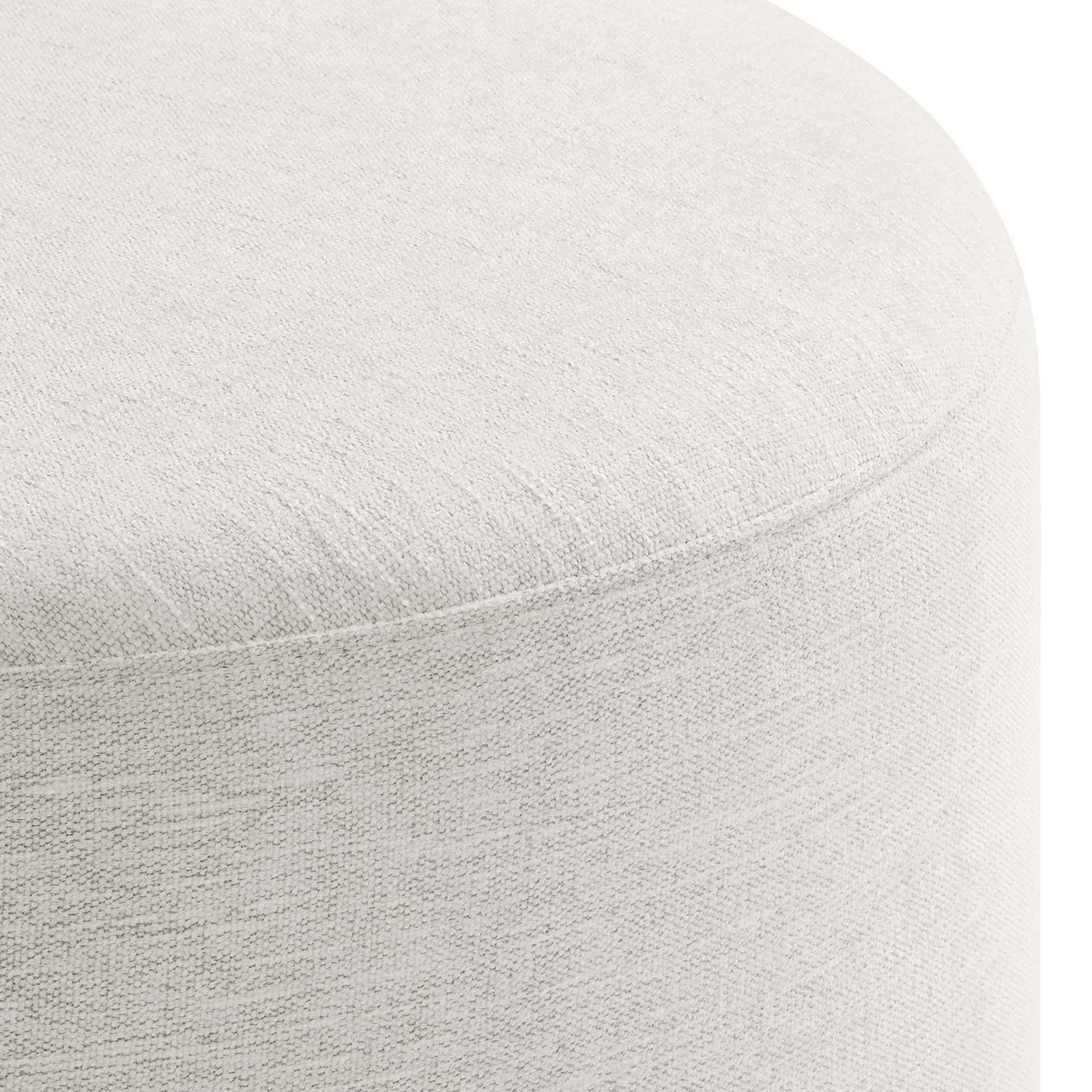 Callum Large 23″ Round Woven Heathered Fabric Upholstered Ottoman