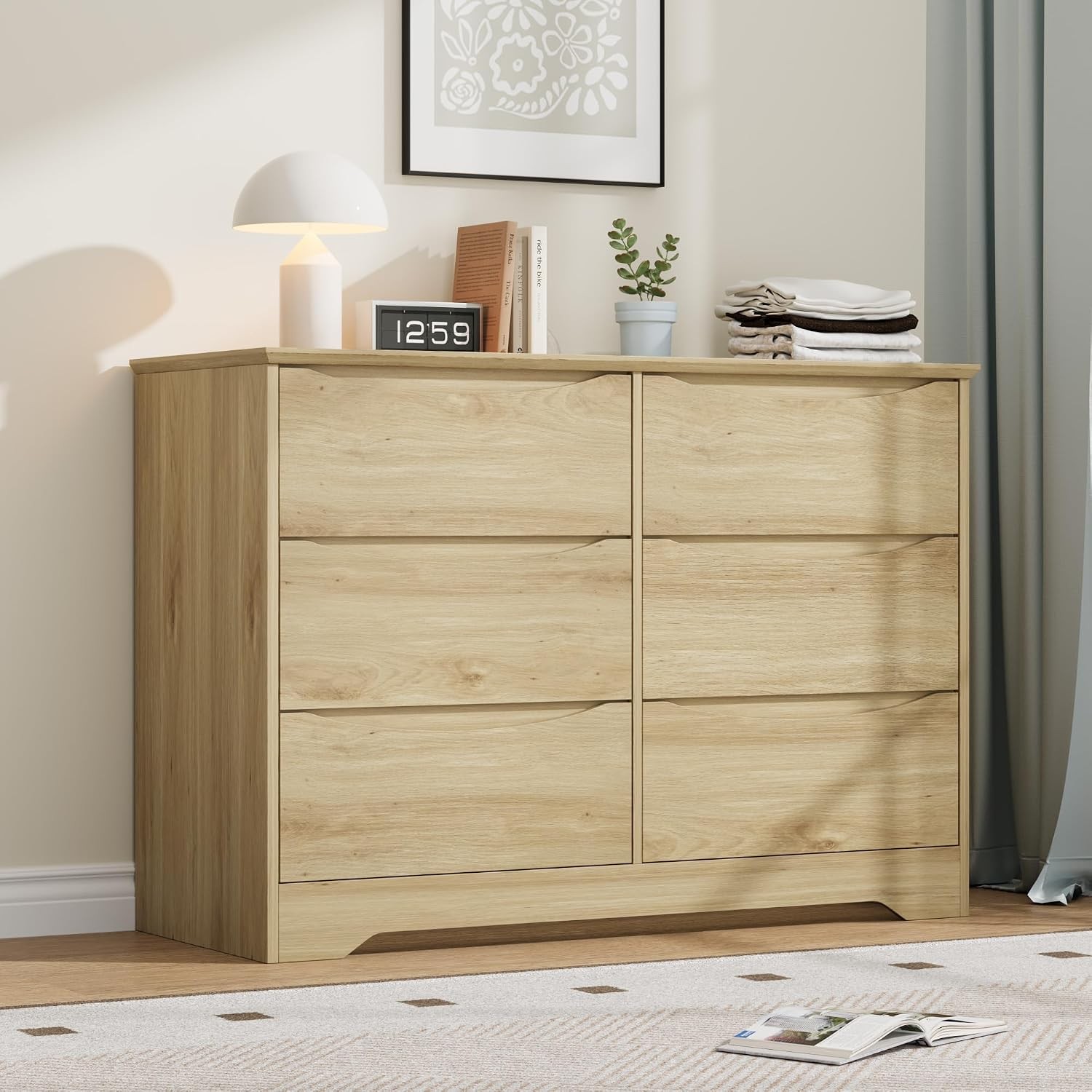 Tall Modern Dresser 3/6/8/9 Drawers Deep Storage Wide Top Chest Living Room