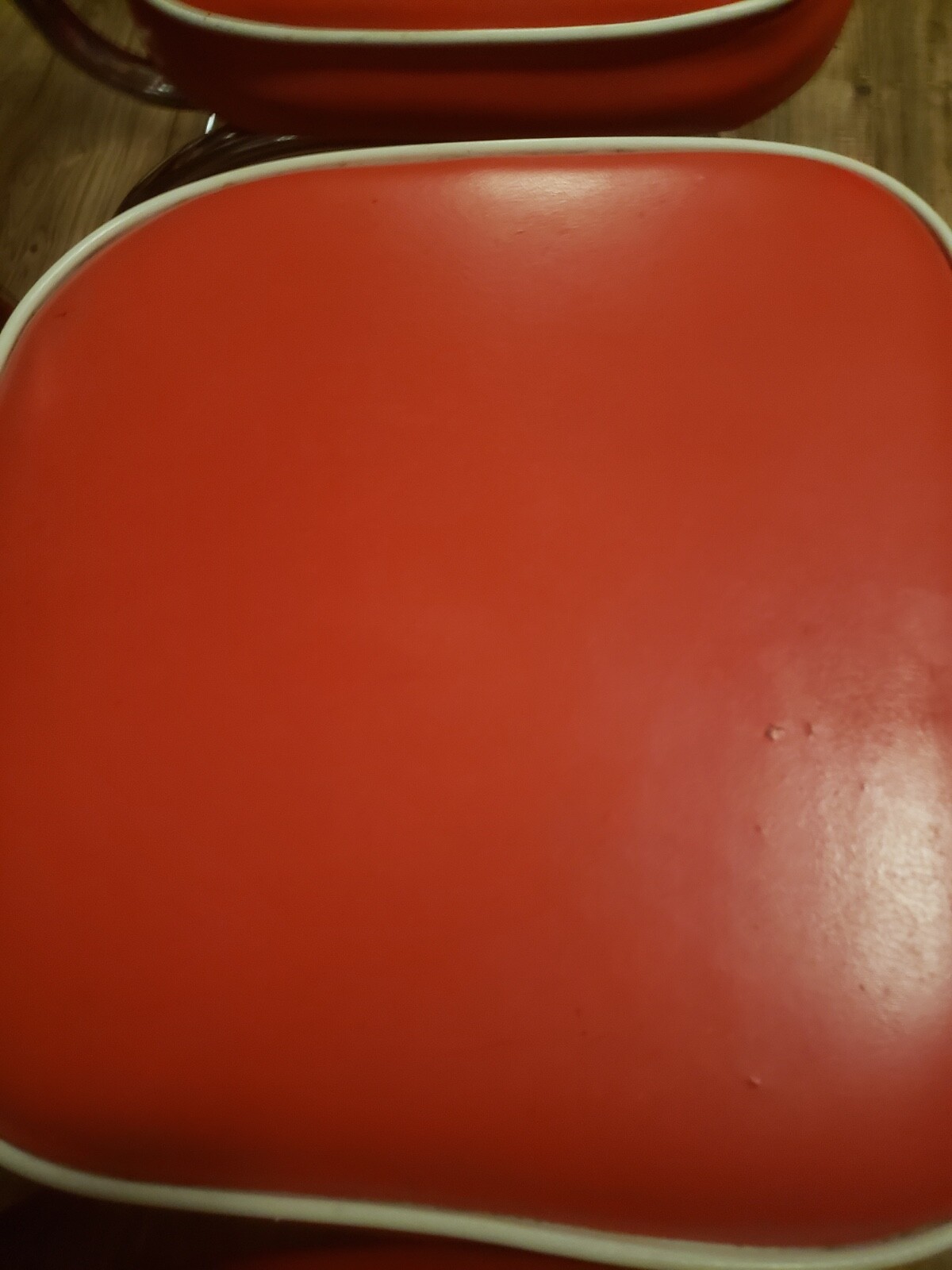 Authentic Coke table with 4 chairs branded table and chair backs vinyl , used