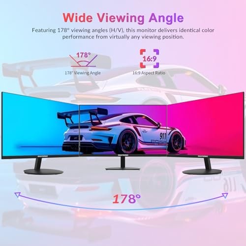 2 Pack 24 Inch Home Office Computer Monitor, FHD 2Pack24inch Black 1K100HZ
