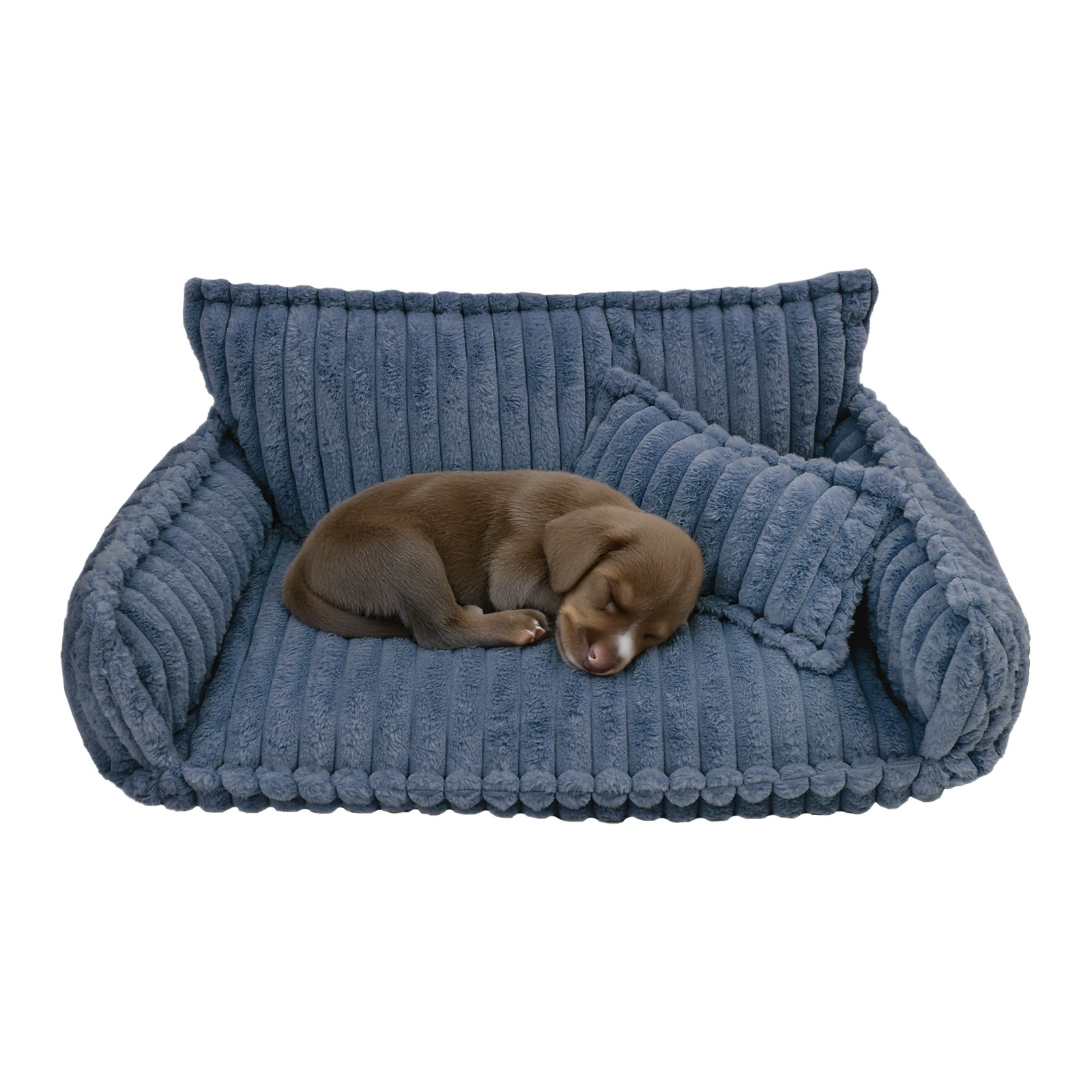 Pet Couch with Removable Washable Cover, Pet Couch Bed for Dog and Cat, Calming