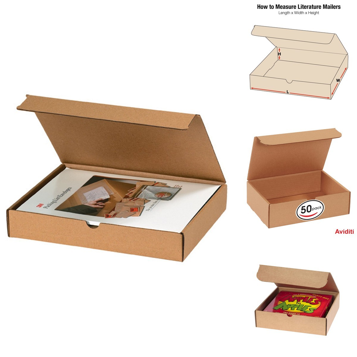 Box Usa Usa Kraft Literature Corrugated Cardboard Mailing Boxes 9 X 6 1/2 X 2