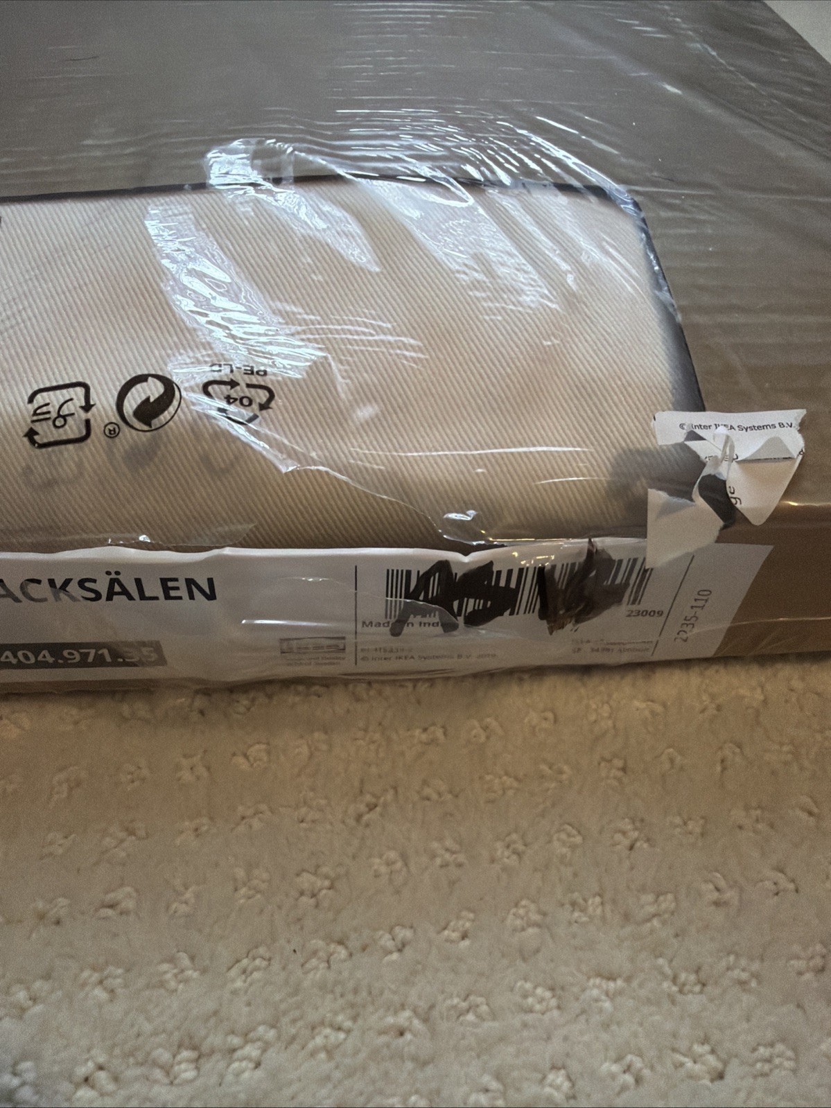 Ikea BACKSALEN Cover 1.5-seat armchair, Blekinge white 404.971.35 – NEW