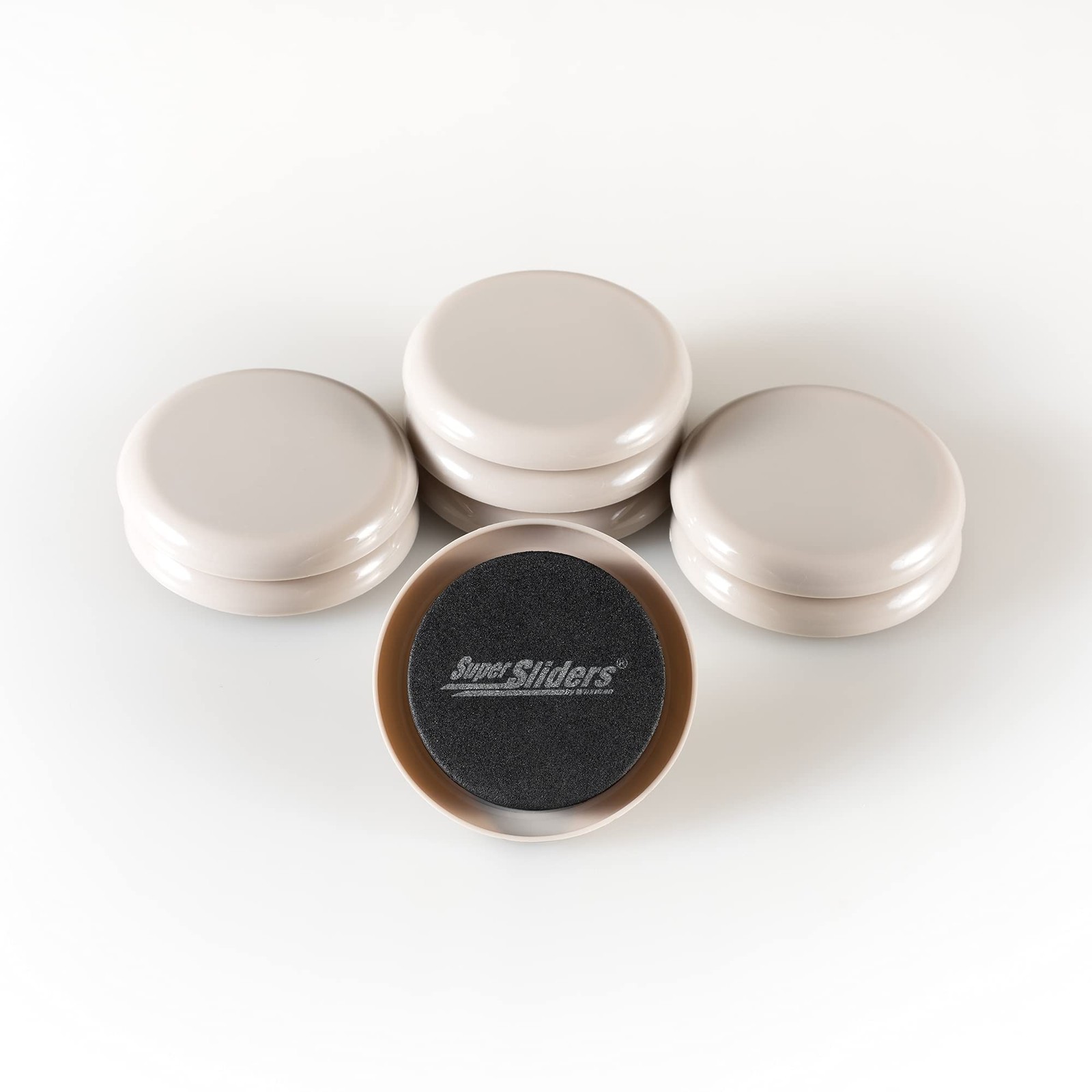 2 1/2″ Round Reusable Furniture Sliders Easily Move Small to Medium Sized Ite…