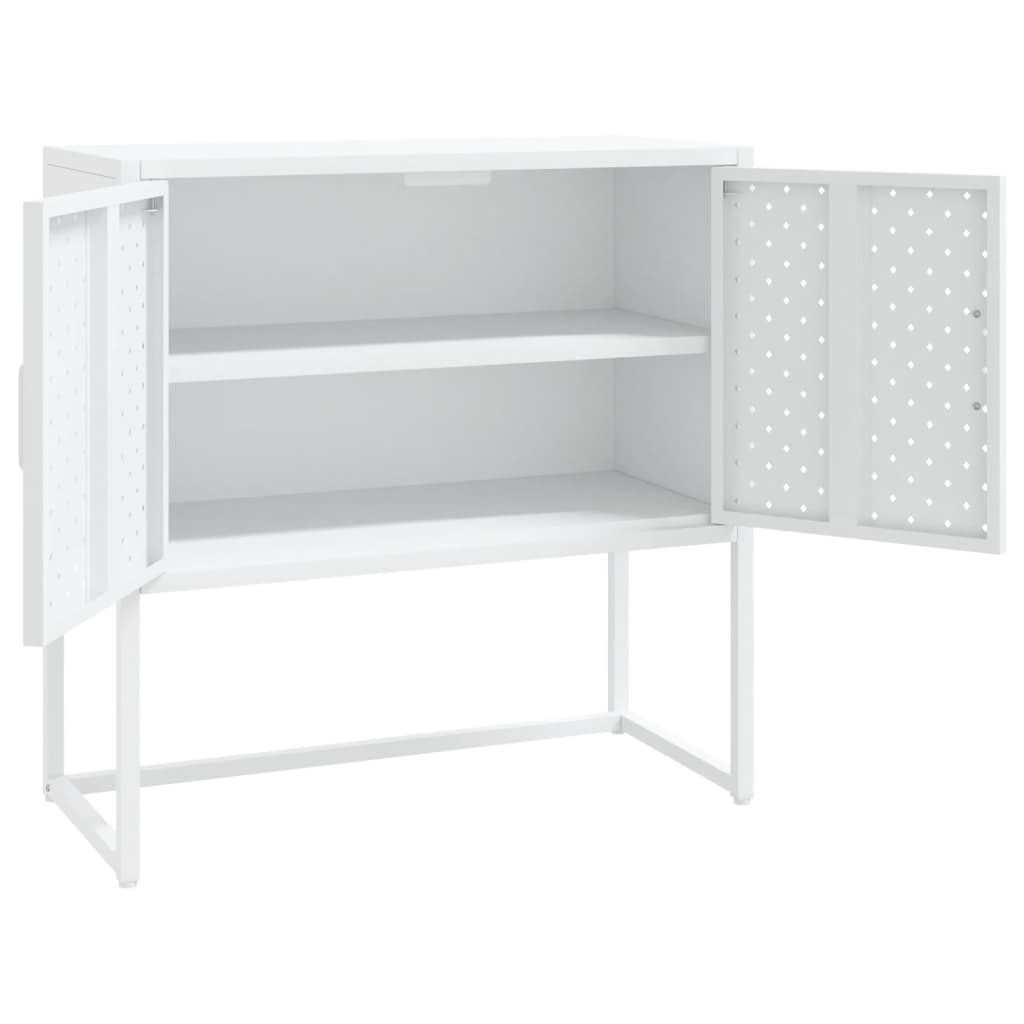 Sideboard White 29.5″x13.8″x29.5″ Steel