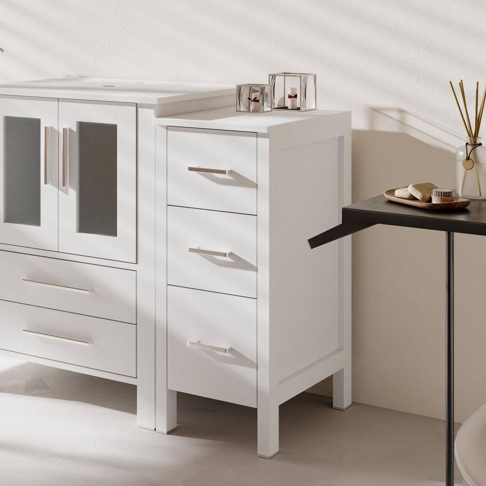 12 In. W X 20 In. D X 30 In. H High Quality White MDF Material Freestanding Line