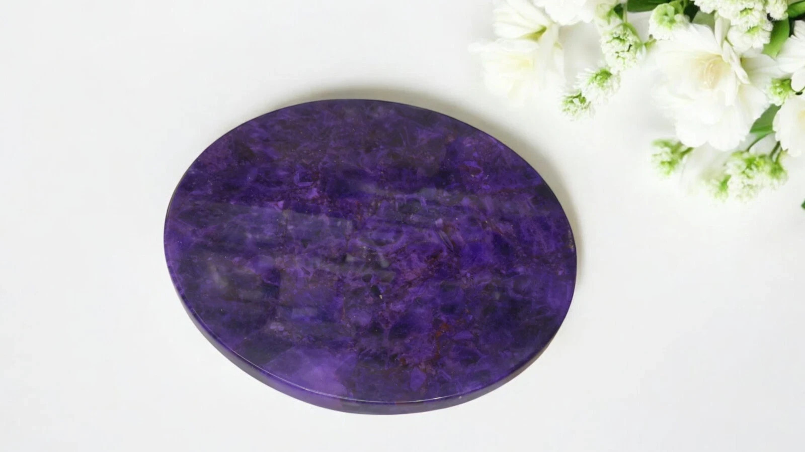 15″ Amethyst Round Coffee Table Top Handmade Kitchen Furniture Hallway Decors