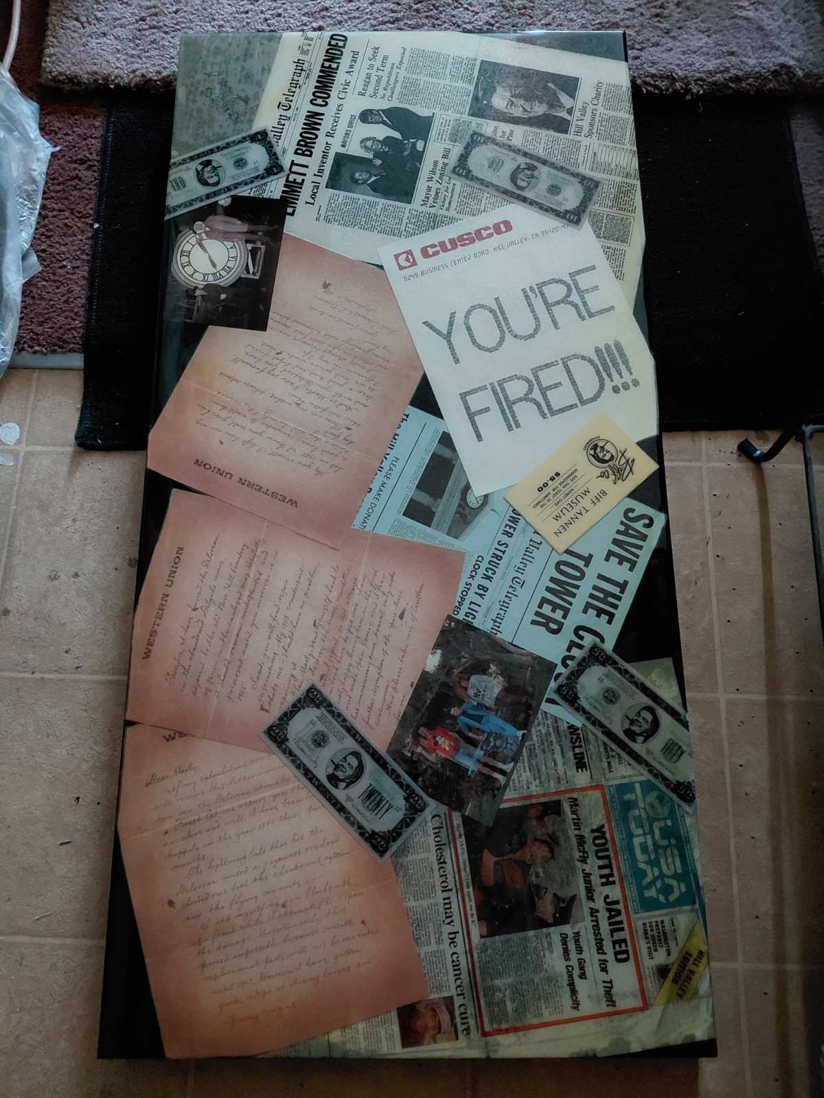 Custom BACK TO THE FUTURE Coffee Table Resin Coated