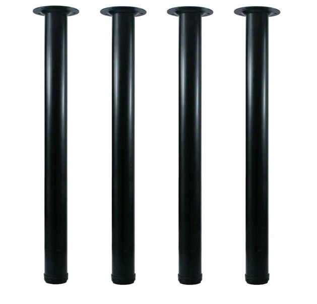 QLLY 24 inch Heavy Duty Adjustable Metal Furniture Legs, (Set of 4, Black)