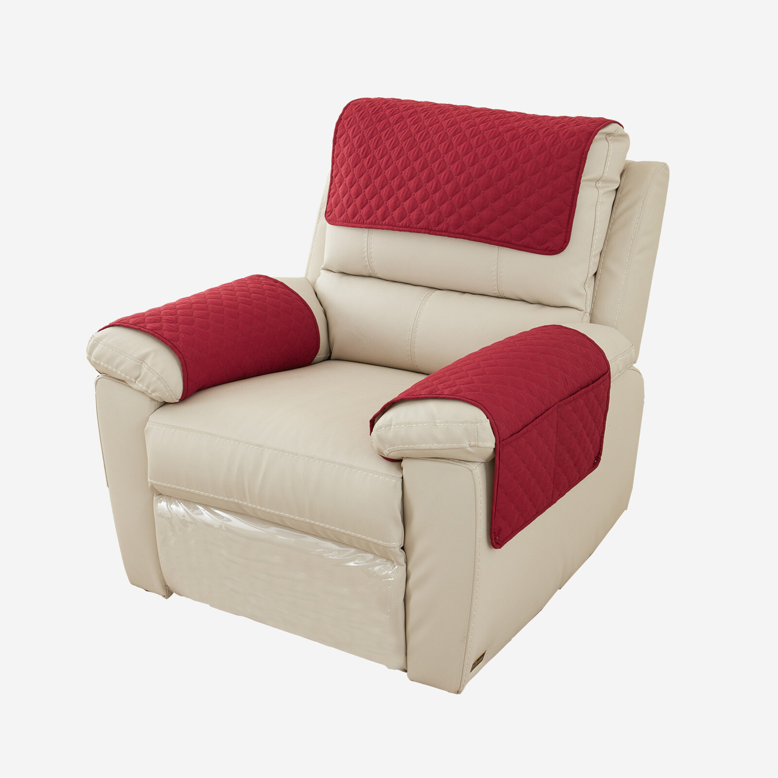 Recliner Headrest Sofa Cover Armrest Cover With Pockets Sofa Headrest Protector