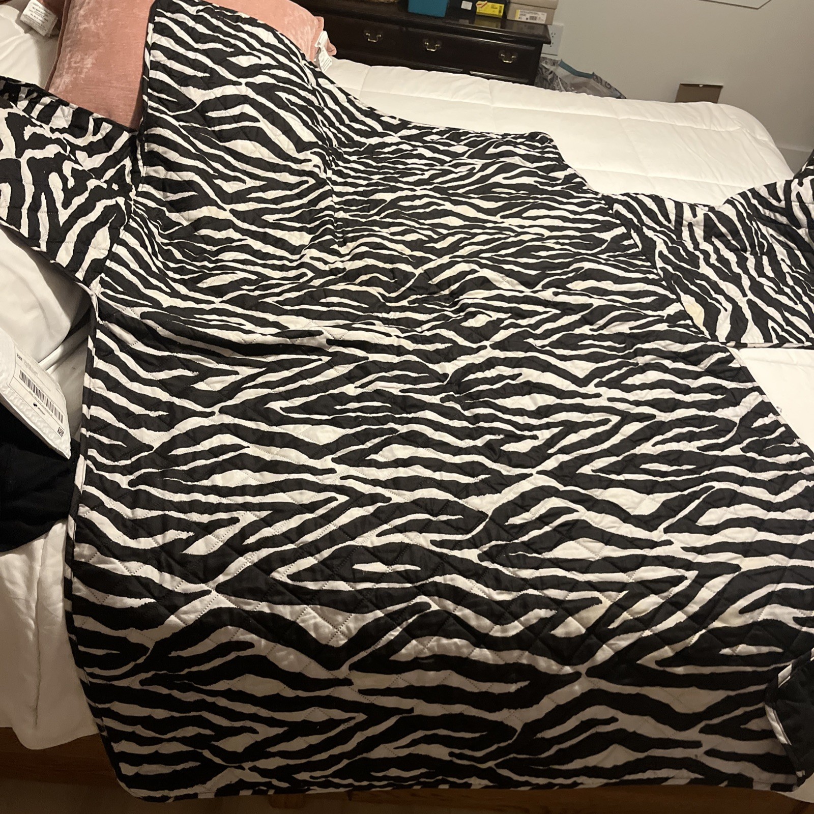 Zebra Pattern Slip cover Furniture Throw For Love Seat 70.5 In By 88 In