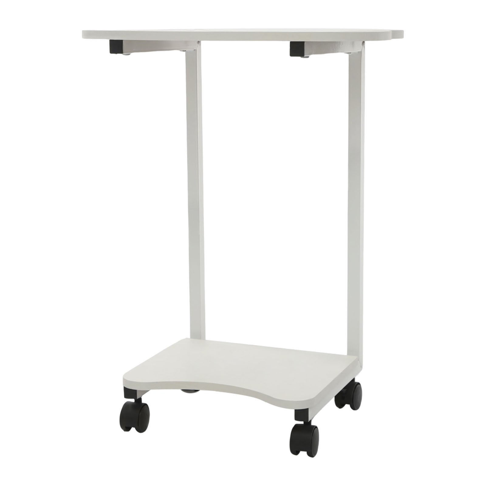 C Shaped Side Table w/ Wheels End Table for Small Space C Table for Couch Sofa