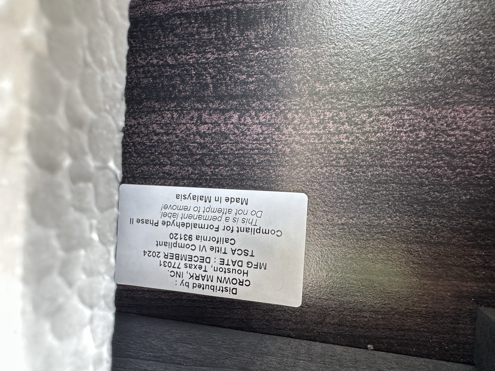 NEW Crown Mark Rangley Grey Brown King Bed B6830-K-FB B6830-KQ-RAIL No Headboard