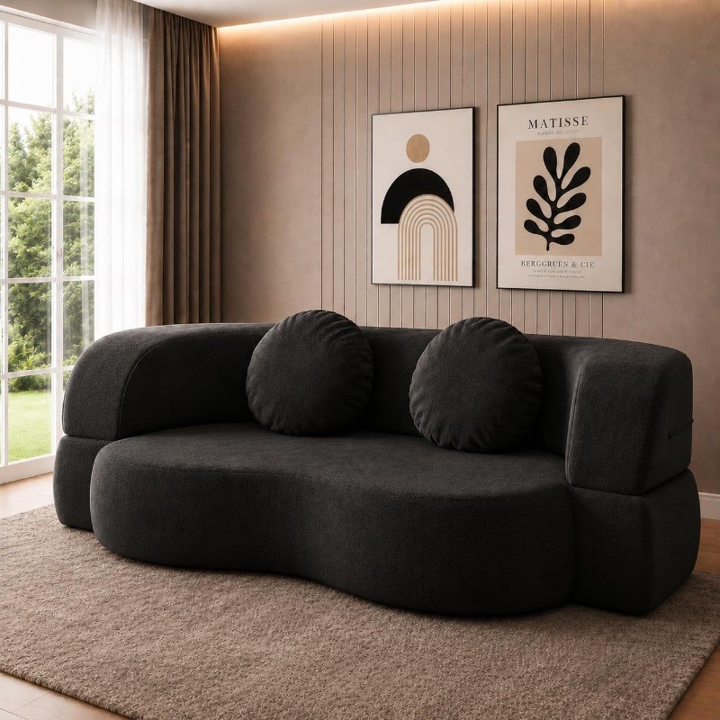 78″ Convertible Sofa Bed 2-in-1 Floor Couch Mattress Boneless Loveseat Sleeper