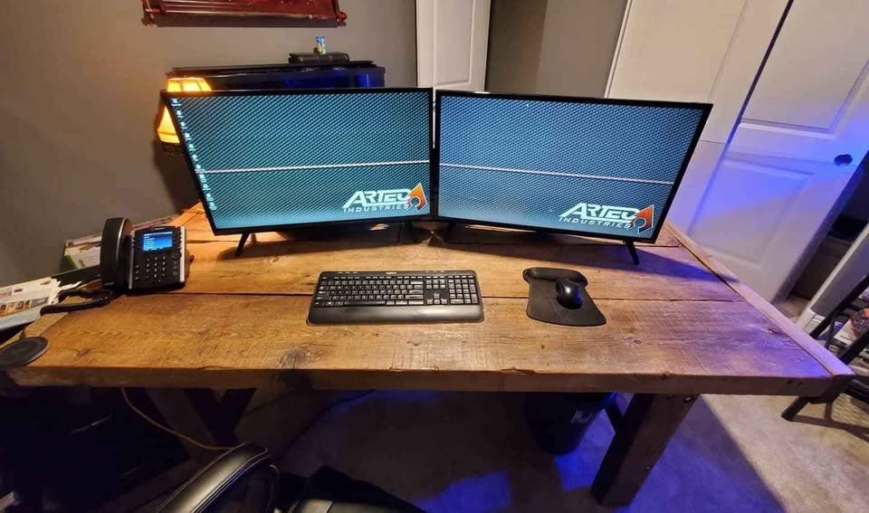 Scout Grille Desk – 75 x 37″ Top – 150 Year Old Barn Wood