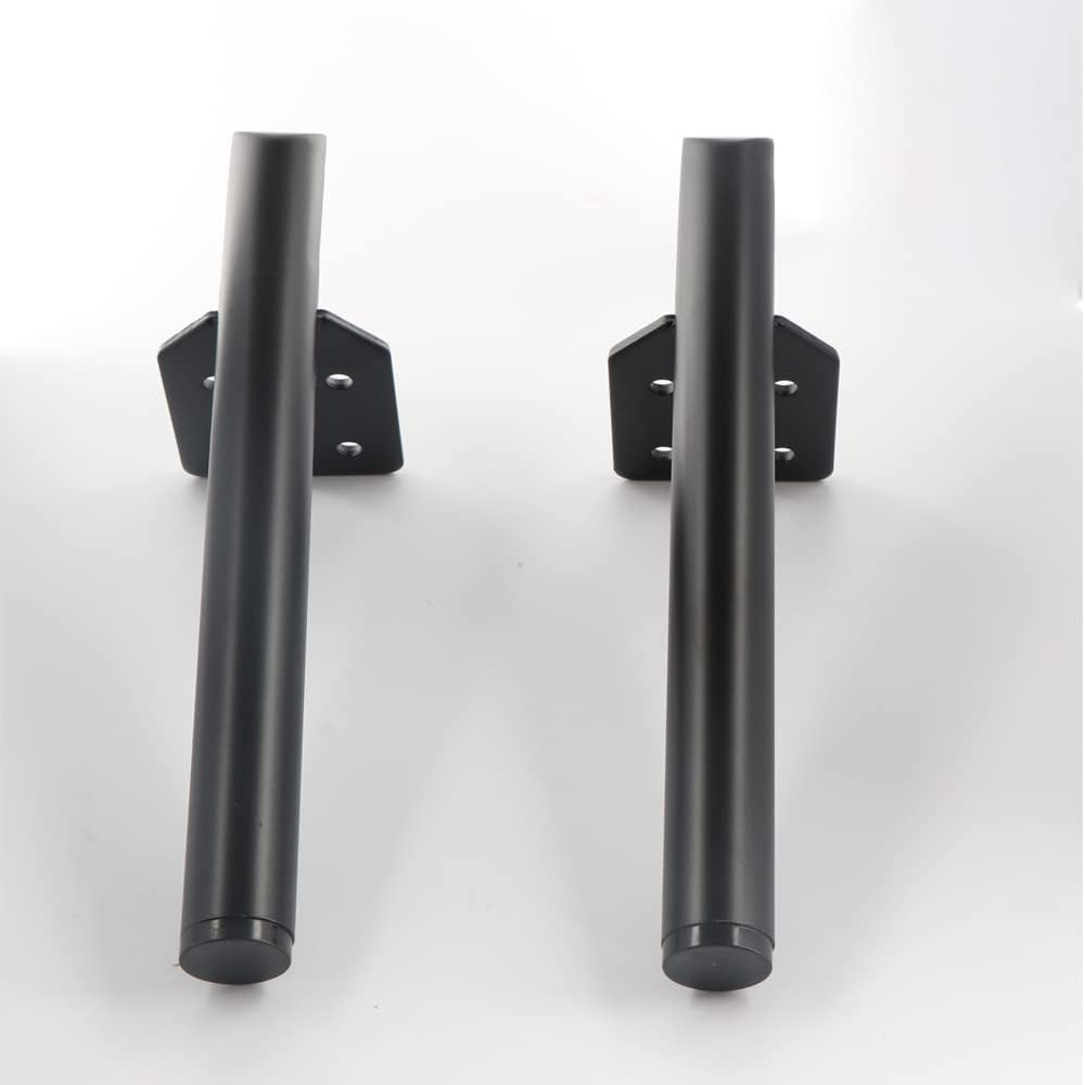 Modern Furniture Legs 7 Inch Metal Furniture Table Leg Black, Steel Side-Mounted
