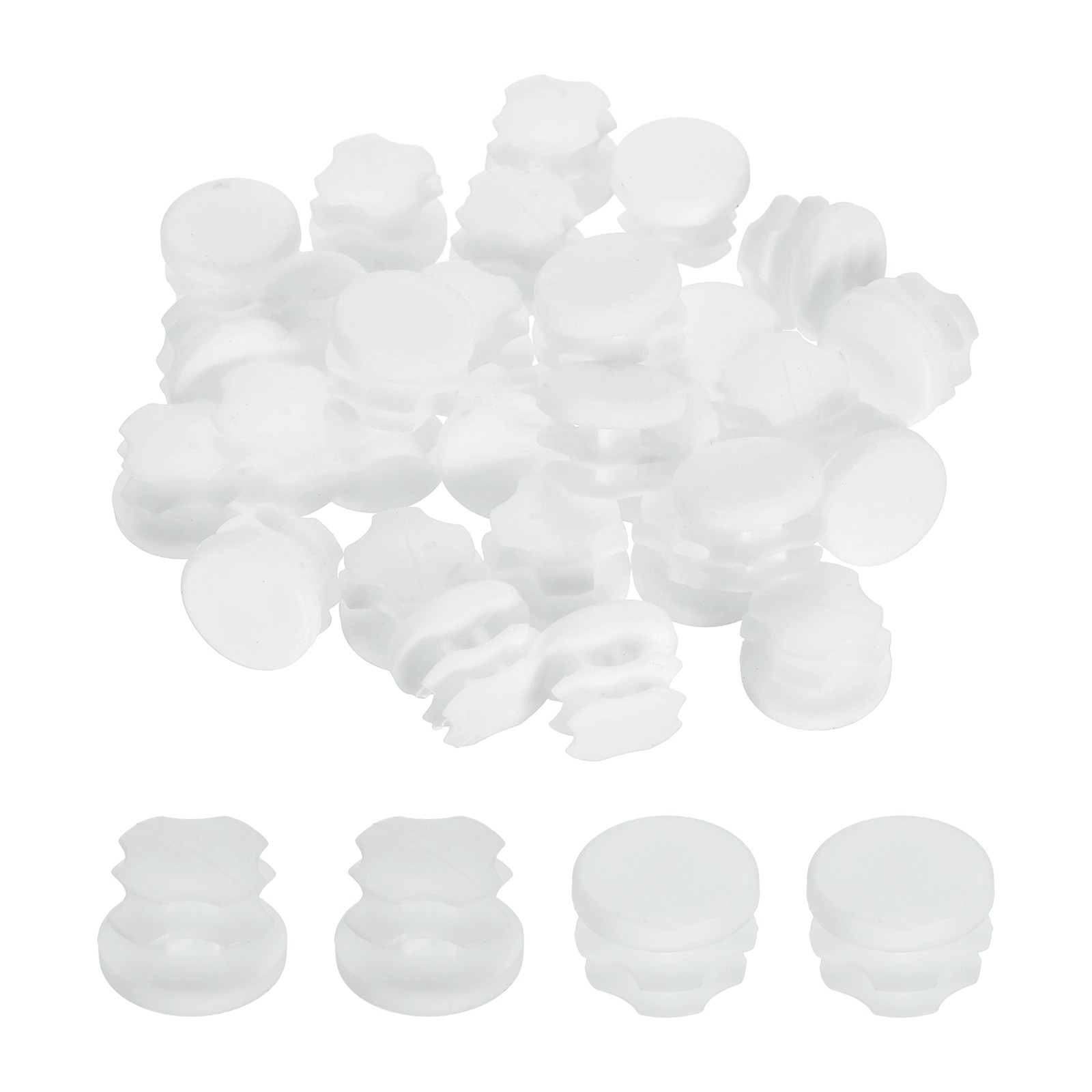 30Pcs 5/8″(15.9mm) Plastic Hole Plug, Round Tubing End Cap End Inserts, White