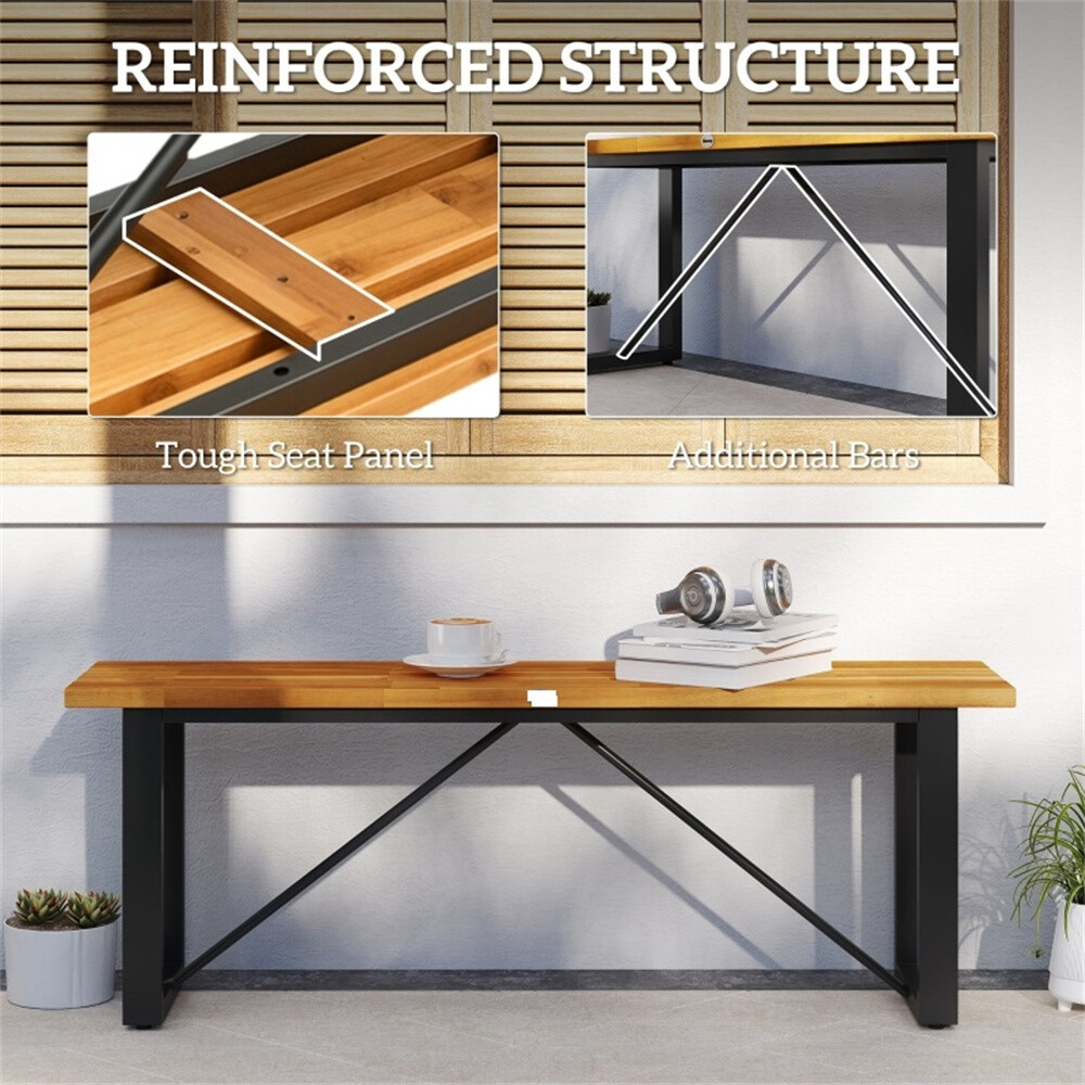 Round Ottoman Stool Two-seater Outdoor Bench for Two People