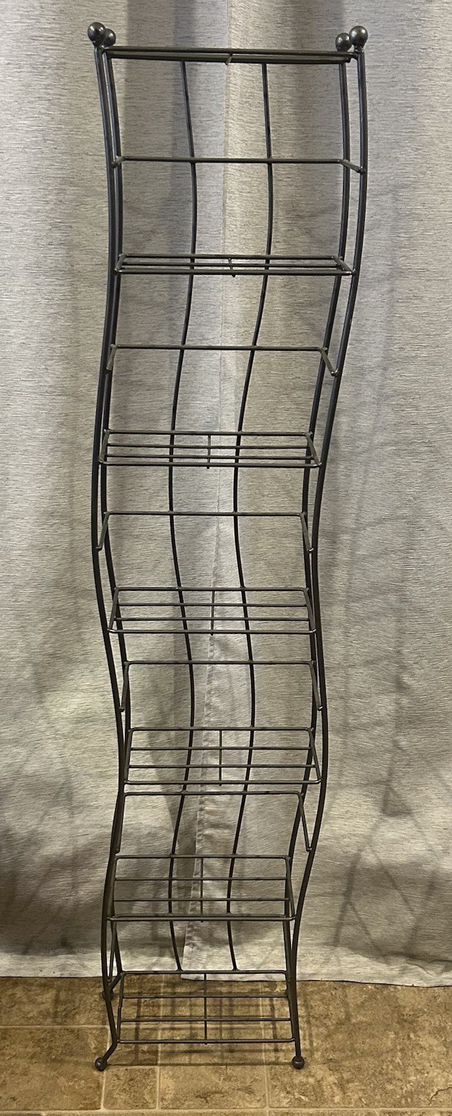 53” Inch Metal Wave DVD / Game / Book Storage Rack Tower Shelf Shelves