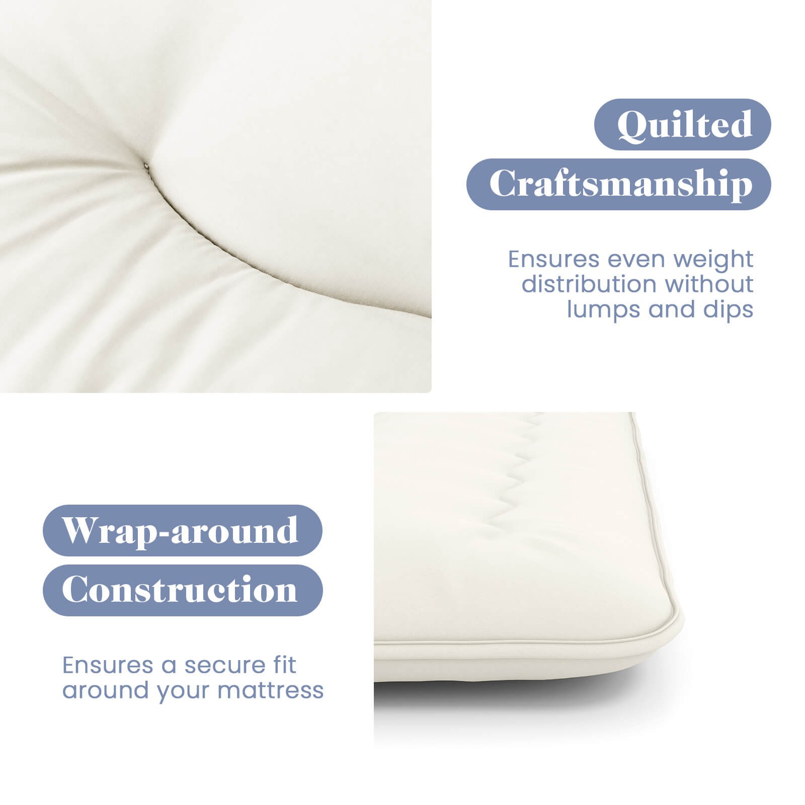 Full Futon Mattress Japanese Sleeping Pad Lounge Bed w/ Washable Cover Beige
