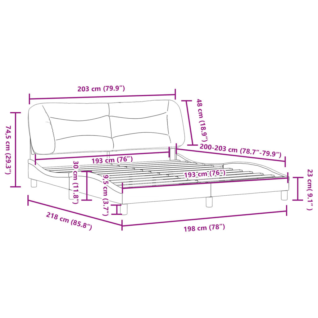 Bed Frame Dark grey