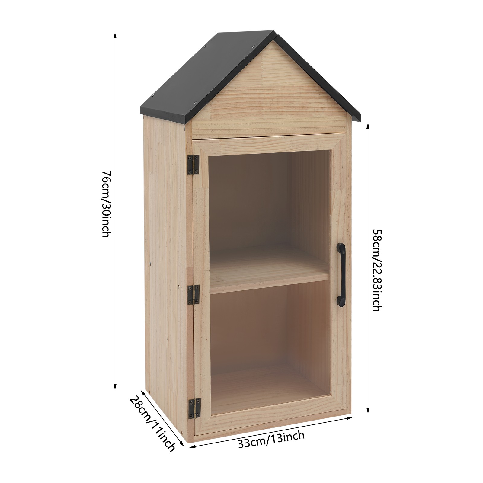 2-Tier Books Storage Box Little Library Cabinet Newspapers Organizer for Schools