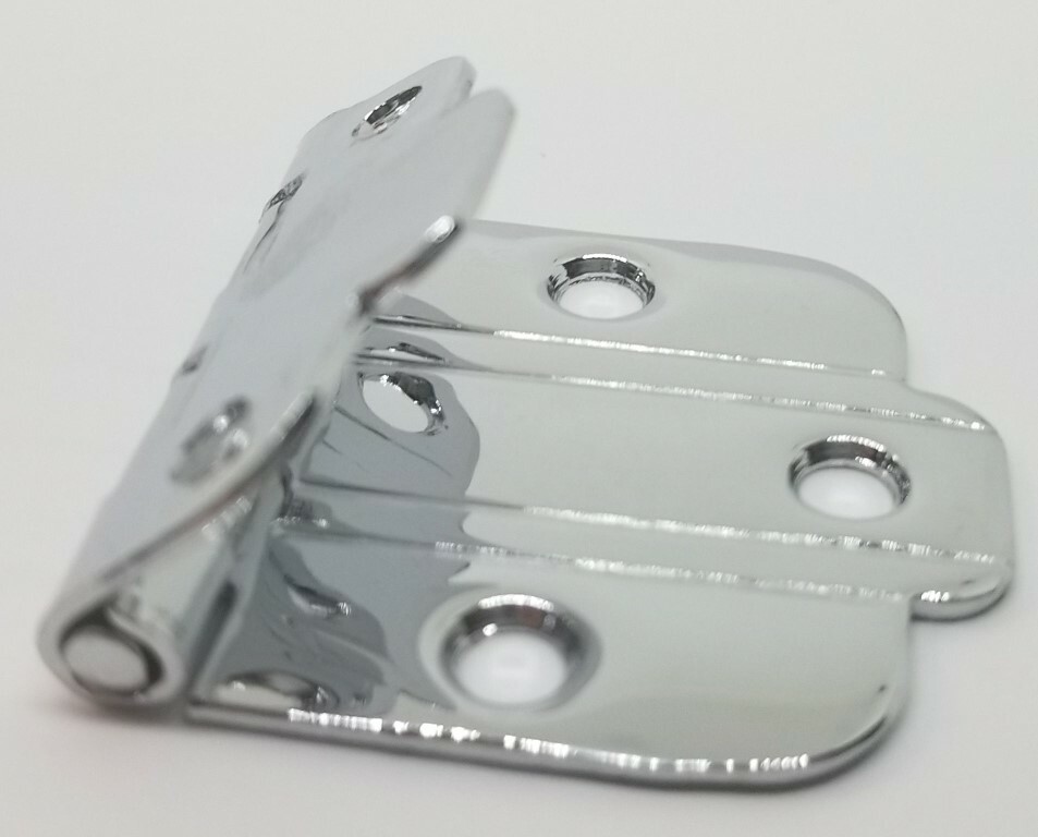 POLISHED NICKEL CHROME Flush Mount Art Deco Cabinet Hinge Modern contemporary