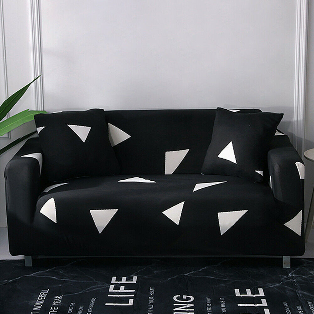 For 1/2/3/4 Seater Stretch Printed Sofa Covers Couch Protector Spandex Slipcover