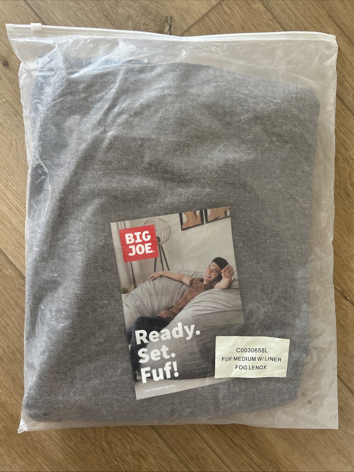Big Joe Fuf Replacement Cover Medium w/ Liner Fog Lenox