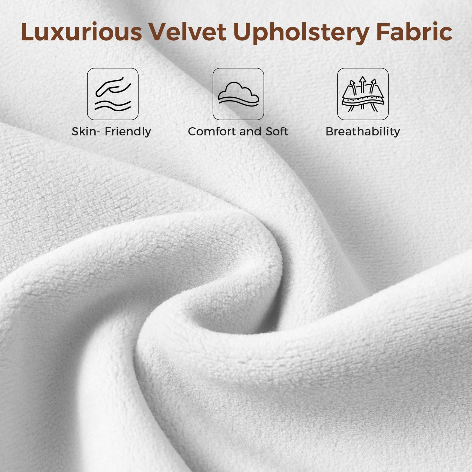 Jocoevol Full Size Velvet Bed Frame with Ergonomic Headboard, Upholstered Pla…
