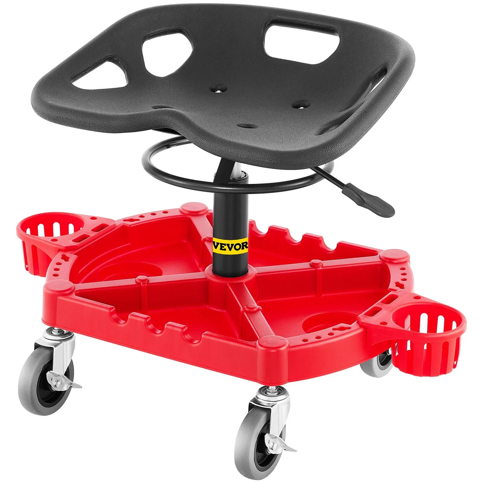 Rolling Garage Stool, 300LBS Capacity, Adjustable Height from 18 in to 23 in, 36